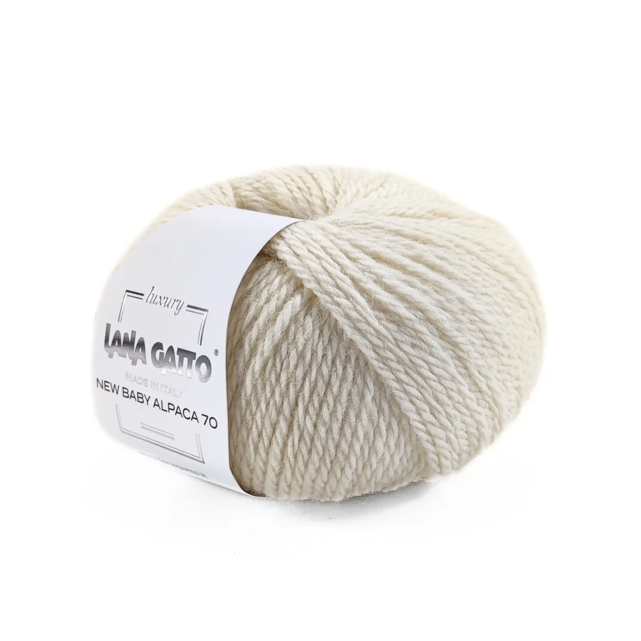 Пряжа Lana Gatto  New Baby Alpaca 70/Нью Бебі Альпака 70, білий 30176, фото 1