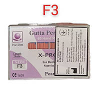 Штифты гуттаперчевые для Протейпер Размер F3 60 шт , гуттаперчевые штифты F3 Protaper Pearl Dent