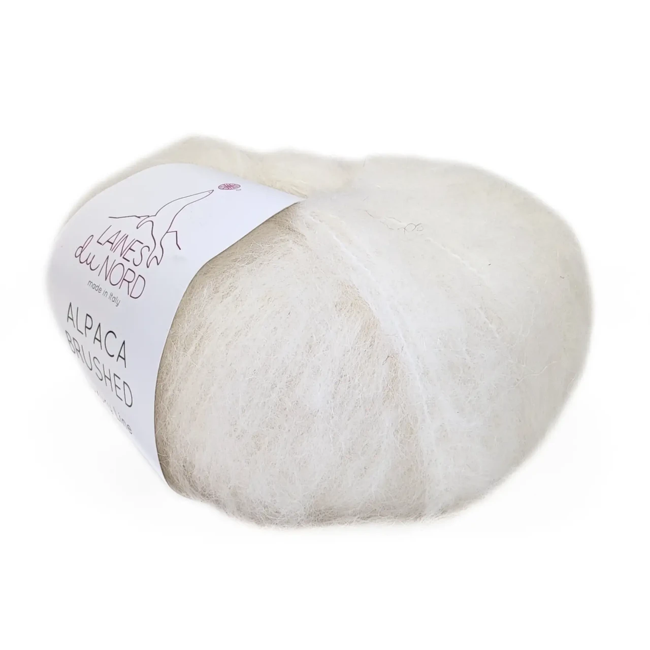 Пряжа Alpaca Brushed/Альпака Брашед, білий 1
