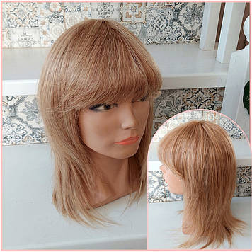 Перука з натурального волосся каскад італійка світло-мідний ALINA new- P27