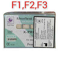 Штифты бумажные для Протейпер Размер F1-F3 асорти 100 шт , бумажные штифты F1-F3 асорти Protaper Pearl Dent