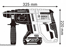 Професійний акумуляторний перфоратор Bosch Professional GBH 180-Li : з АКБ 18V 4.0Ah, 2 Дж, SDS plus, набор свердл, фото 4