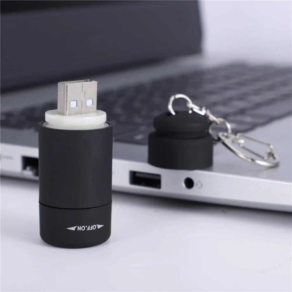 Світлодіодний мікрокишеньковий USB-акумуляторний брелок-ліхтарик StoneGo