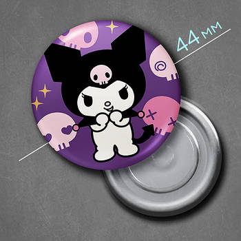 "Куромі (Хеллоу Кітті / Hello Kitty)" магніт круглий Ø44 мм