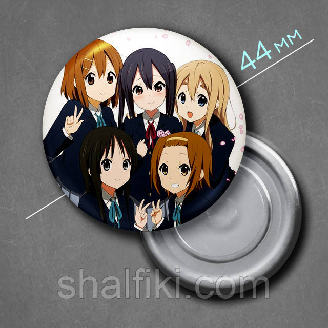 "Клуб легкої музики (Кей-Он! / K-On!)" магніт круглий Ø44 мм
