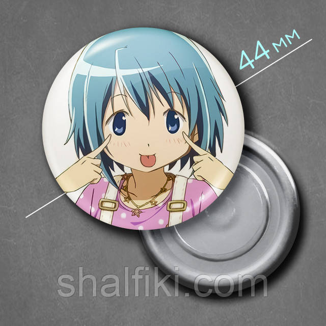 "Саяка Мікі (Чарівниця Мадока Магіка)" магніт круглий Ø44 мм, фото 1