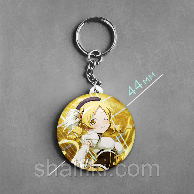 "Мамі Томое (Чарівниця Мадока Магіка)" брелок круглий Ø44 мм, фото 1