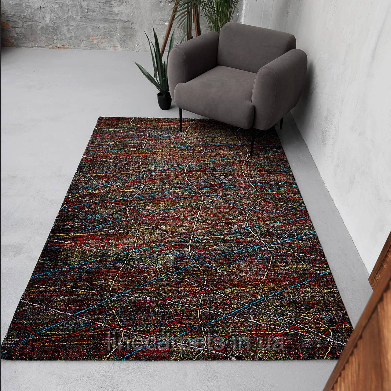 Стильний різнокольоровий килим RAINBOW 14 COLORS 4110A, фото 1