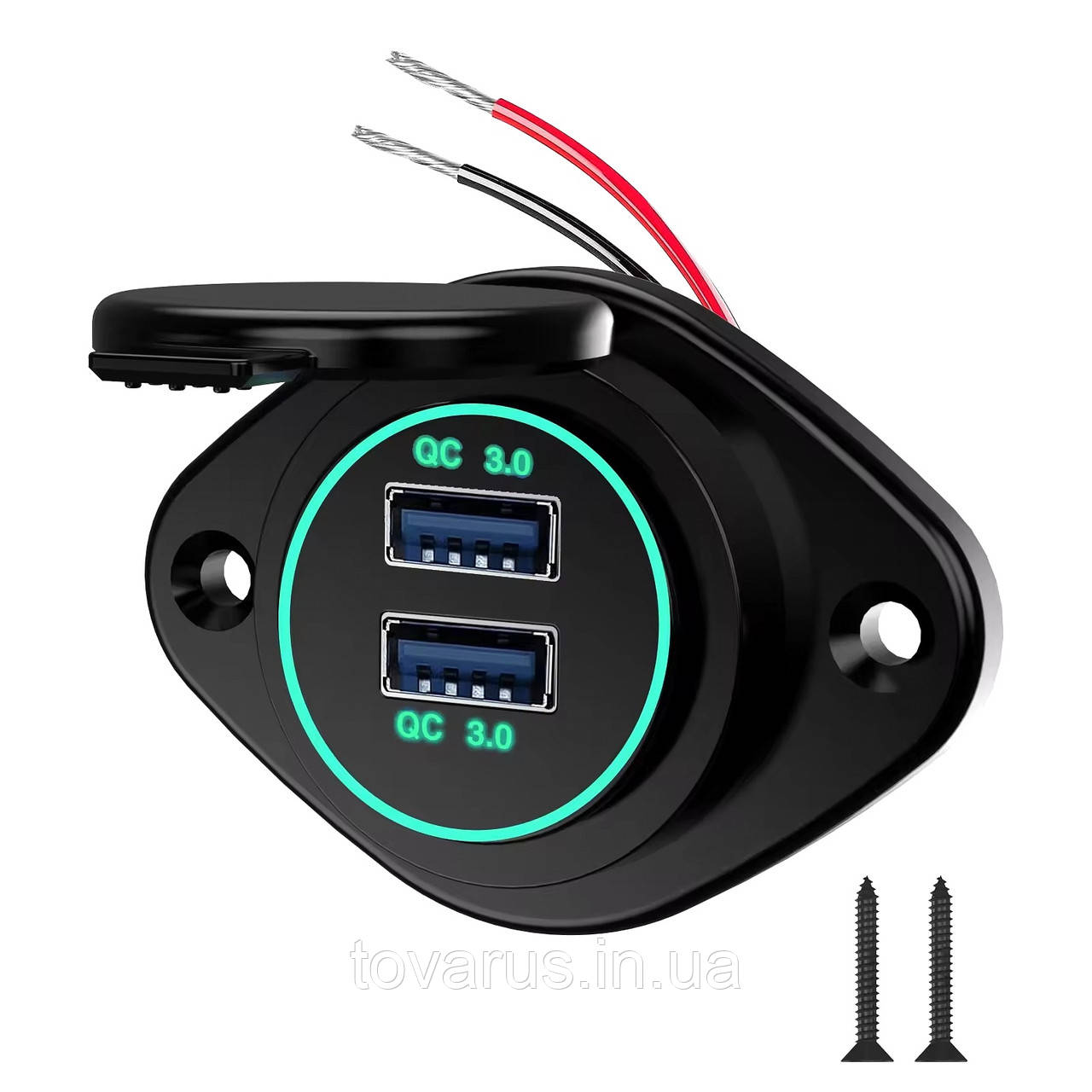 Накладна швидка USB зарядка QC3.0 юсб розетка зарядка від акумулятора