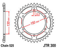 Звезда задняя JT JTR300.49
