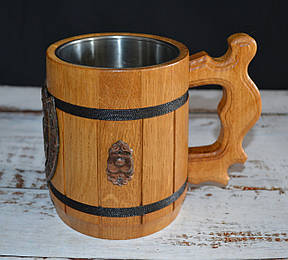 Кухоль пивний з дерева "Козацька розвага", фото 2