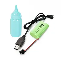 Залізниця 3115AB локомотив, вагони 3шт., на акумуляторі, USB зарядне, холодна пара, 24 деталі, 2 види, музика, світло, в коробці,, фото 4