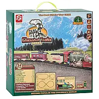 Залізниця 3115AB локомотив, вагони 3шт., на акумуляторі, USB зарядне, холодна пара, 24 деталі, 2 види, музика, світло, в коробці,, фото 7