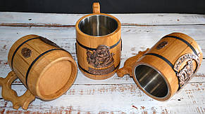 Набір пивних кухлів із дерева I Пивні келихи