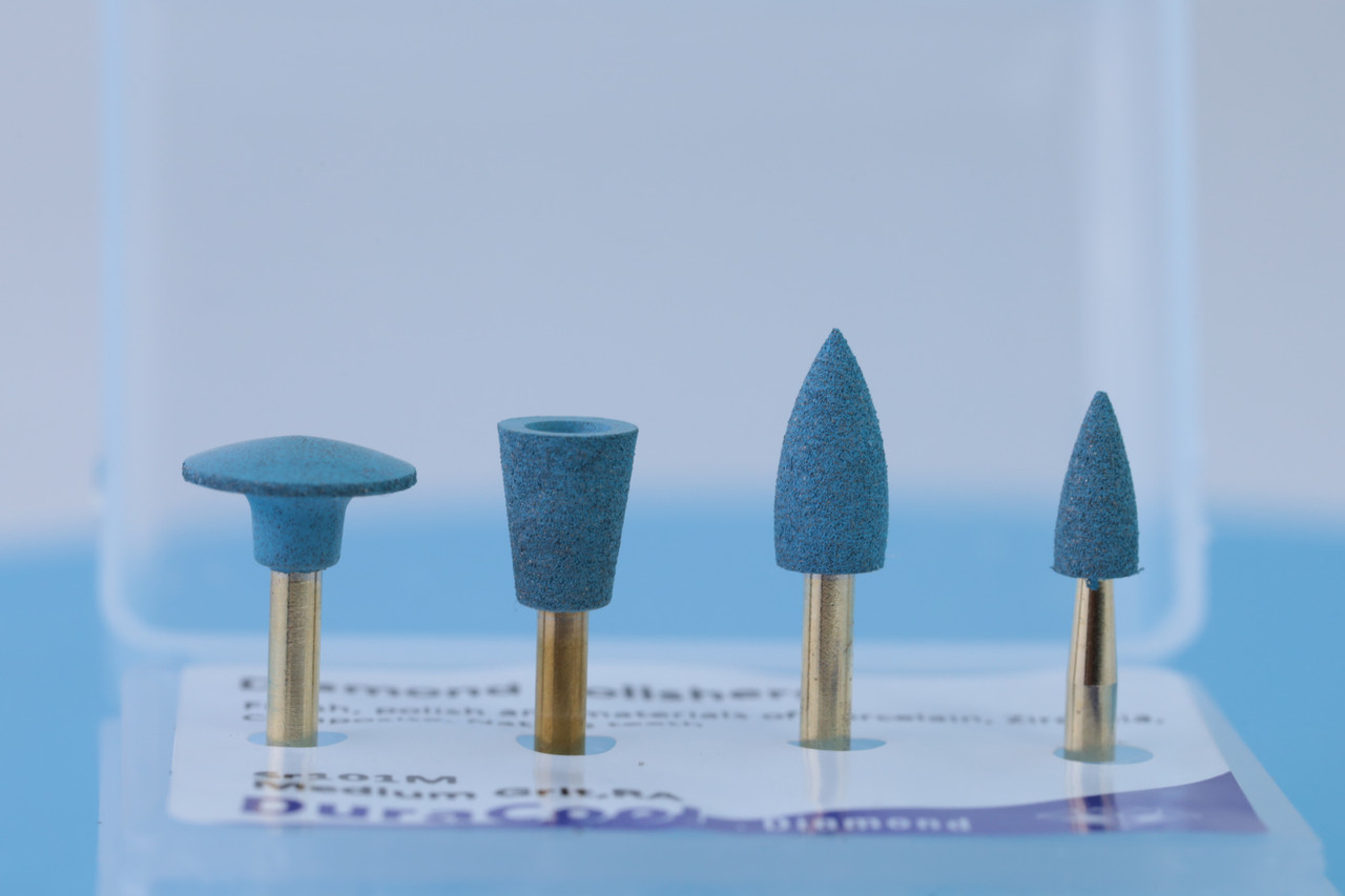 Полірувальна резинка з алмазним напиленням Medium Dura Cool Diamond 1шт Асорті 4шт
