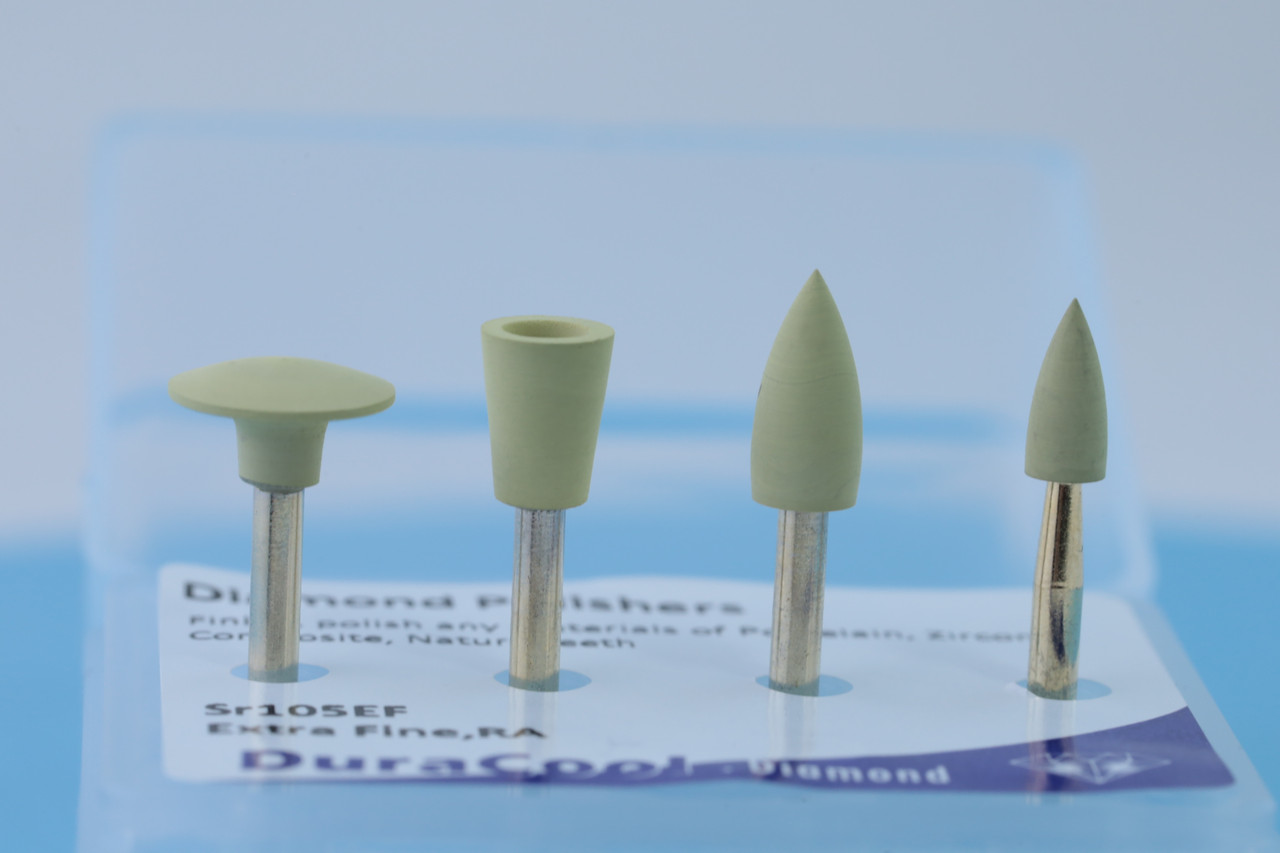 Полірувальна резинка з алмазним напиленням Extra fine для кераміки та циркону EF Асорті 4 шт, фото 1