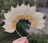 Обруч осінній 250 грн Ободок з листям Обруч с листочками осенними Вінок осінній дитячий і дорослий, фото 2