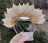 Обруч осінній 250 грн Ободок з листям Обруч с листочками осенними Вінок осінній дитячий і дорослий, фото 4