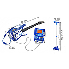 Дитяча Гітара + мікрофон + підсилювач Kruzzel 22409 Синя, фото 2