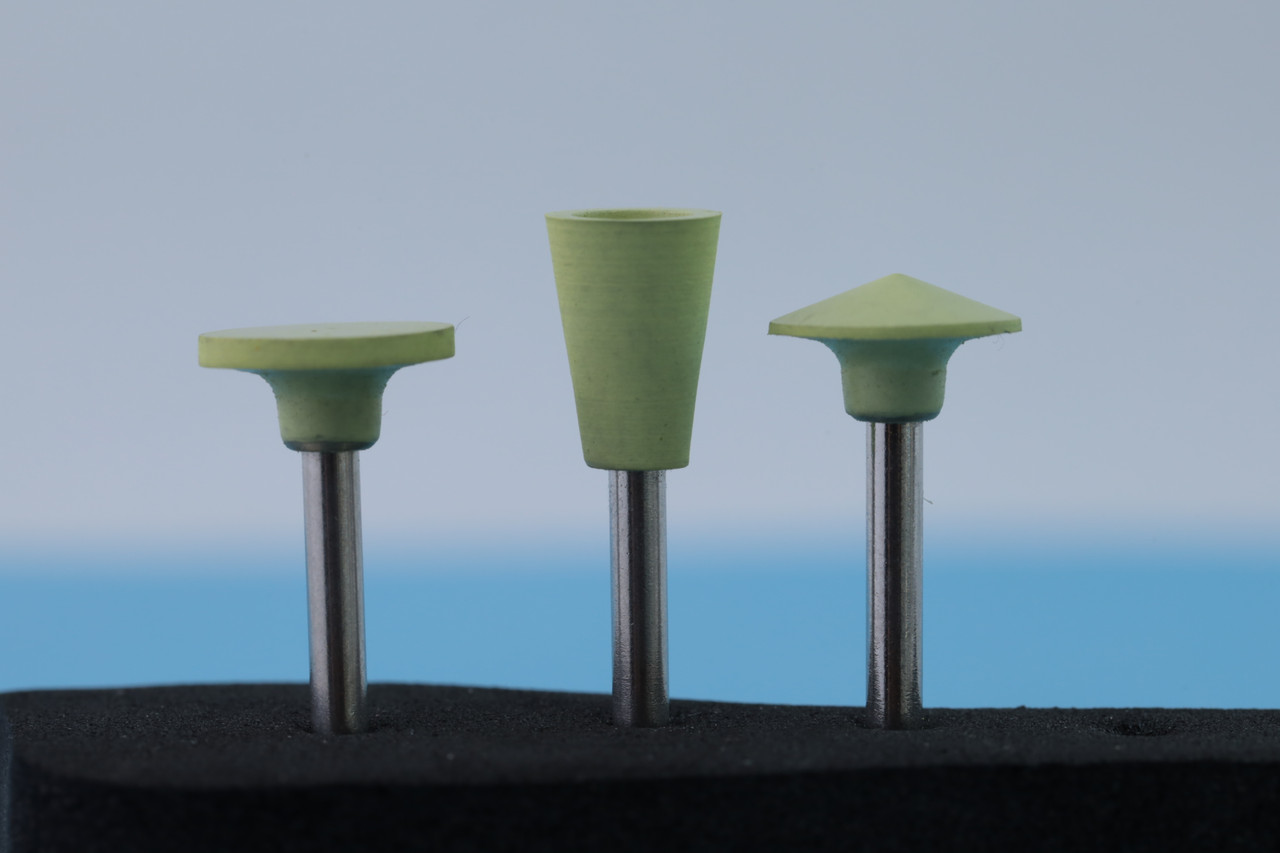 Полірувальна резинка силіконова Fine фінішна для кераміки та композиту 1шт жовта