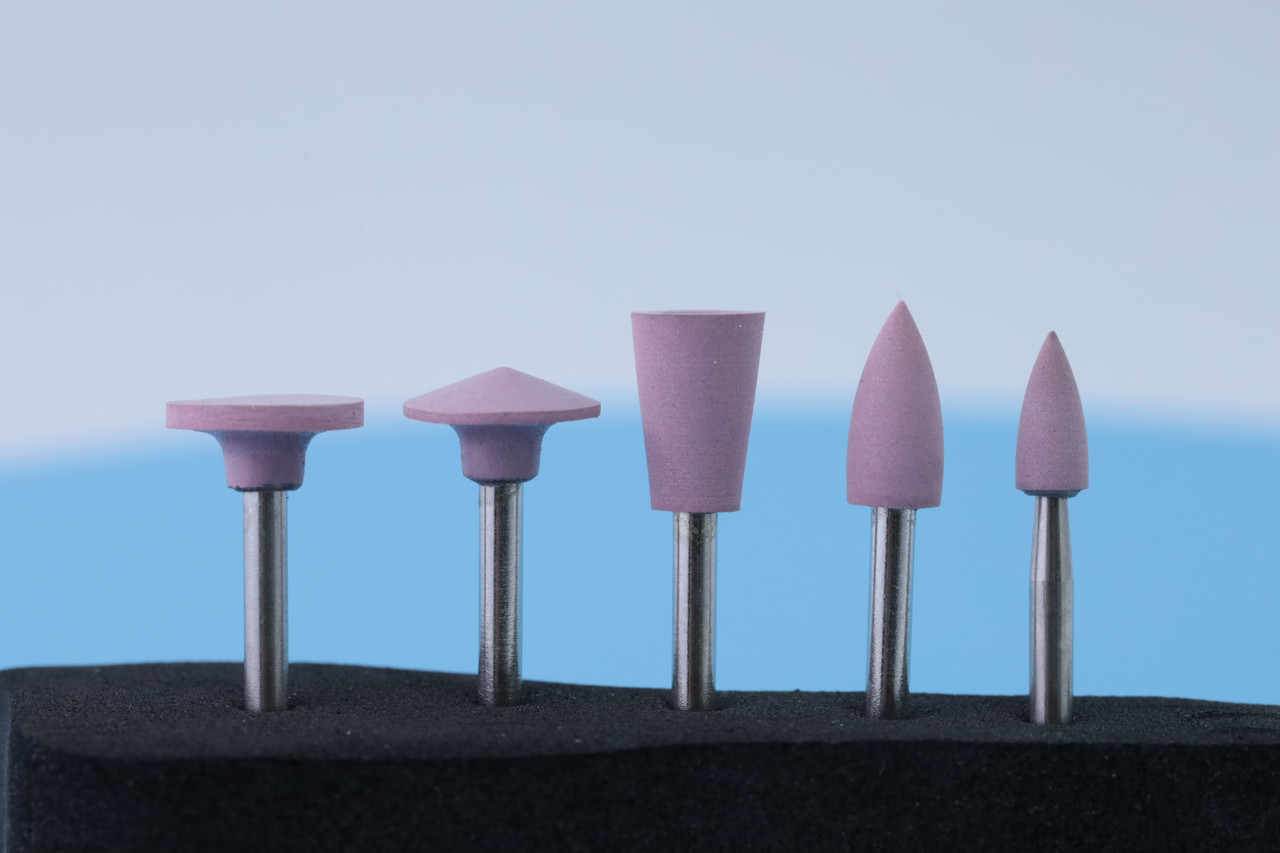 Полірувальна резинка силіконова Medium для кераміки та композиту 1шт рожева