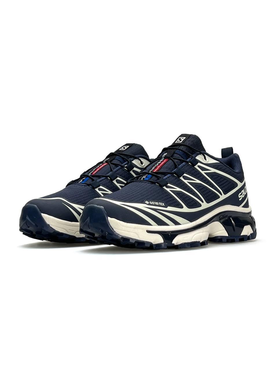 Чоловічі кросівки Salomon XT-6 GTX Navy White, чоловічі текстиль нейлонові кеди 42 сині, Чоловіче взуття