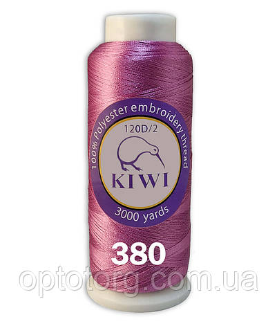 Стигальні, вишивальні нитки №380 120D/2 поліестер Kiwi Ківі 3000ярдів, фото 1