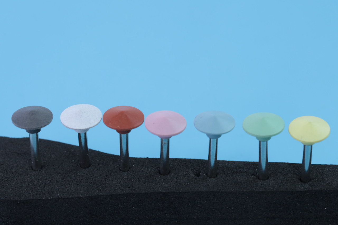 Полірувальна резинка силіконова для кераміки та композиту диск асорті 7шт