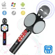 Бездротовий караоке мікрофон WSTER WS-1816 Bluetooth Портативний караоке-мікрофон з динаміком та світломузикою, фото 8
