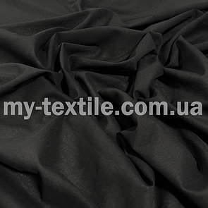 Батист тканина натуральна 80 г/м2 ширина 140 см Чорний