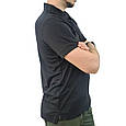 Тактична футболка-поло "Поліція" COOL PASS. чорна (M-TM) р 48-50/5, фото 4
