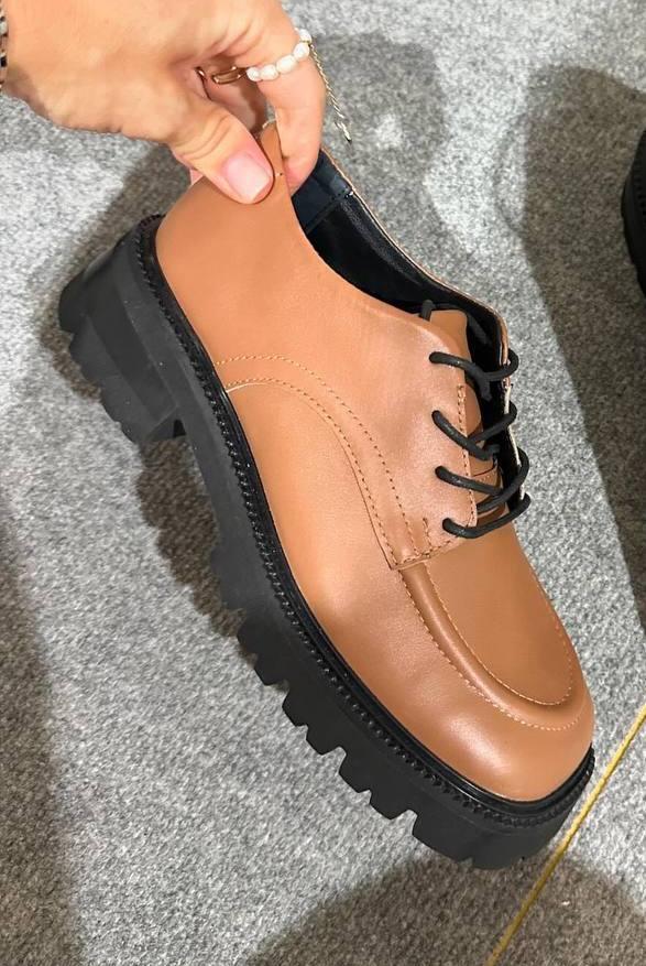 Туфлі жіночі шкіряні руді, фото 1