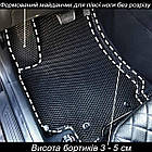 3D EVA Водійський килимок для BMW 5 (E34) 1988-1995 З Бортиками та підп'ятником Чорні 1 шт. Передні (2 шт.), 3D Передні-Все кольори (EVA), 2 передніх килимка, фото 4