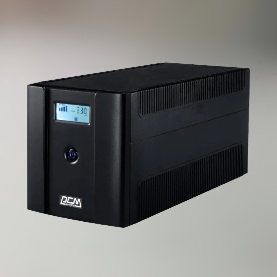 Джерело безперебійного живлення Powercom RPT-2000AP, 1200 Вт, 4 розетки Schuko, AVR, USB, LCD