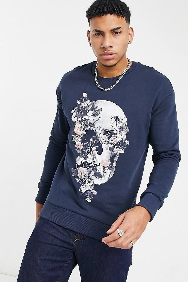 Світшот чоловічий синього кольору р.S 187523P, фото 1