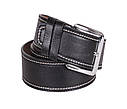 Чоловічий ремінь зі штучної шкіри під джинси 350739 чорний, фото 2