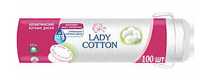 Ватні диски Lady Cotton косметичні 100 шт (Леді Котон)
