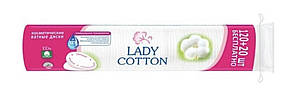 Ватні диски Lady Cotton косметичні 120+20 шт (Леді Котон)