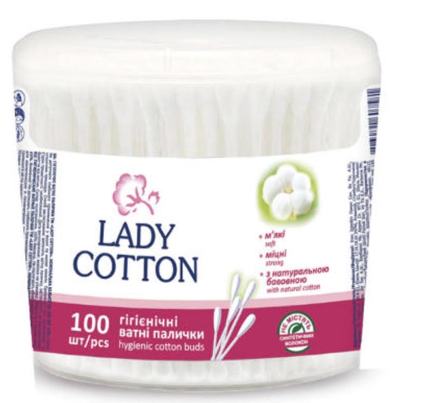 Ватні палички в банці 100 шт Lady Cotton (Леді Котон), фото 1