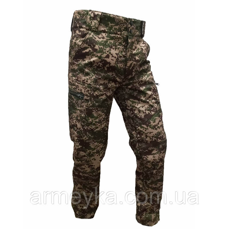 Штани тактичніl, вітро/вологостійкі softshell хижак софшел UA