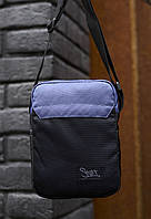 Сумка Через Плече Барсетка Стаф Чоловіча Чорна З Логотипом Staff Blue & Black Seli