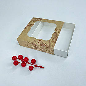 Коробка для пряника, 120*120*30 мм, з вікном, "Затишок"