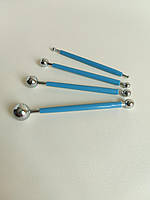 Інструмент для роботи з полімерною глиною. Набір булек.