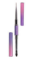 Пензлик для гелю двосторонній DNKa Dark Liner Gel Brush №0006