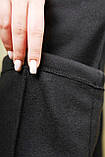 Спортивний костюм жіночий чорний фліс кофта на блискавці та штани клеш розмір 52 з 54, фото 9