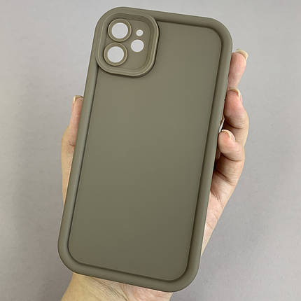 Чохол для Apple iPhone 11 силіконовий чохол з великими бортиками на телефон айфон 11 коричневий n5v, фото 1