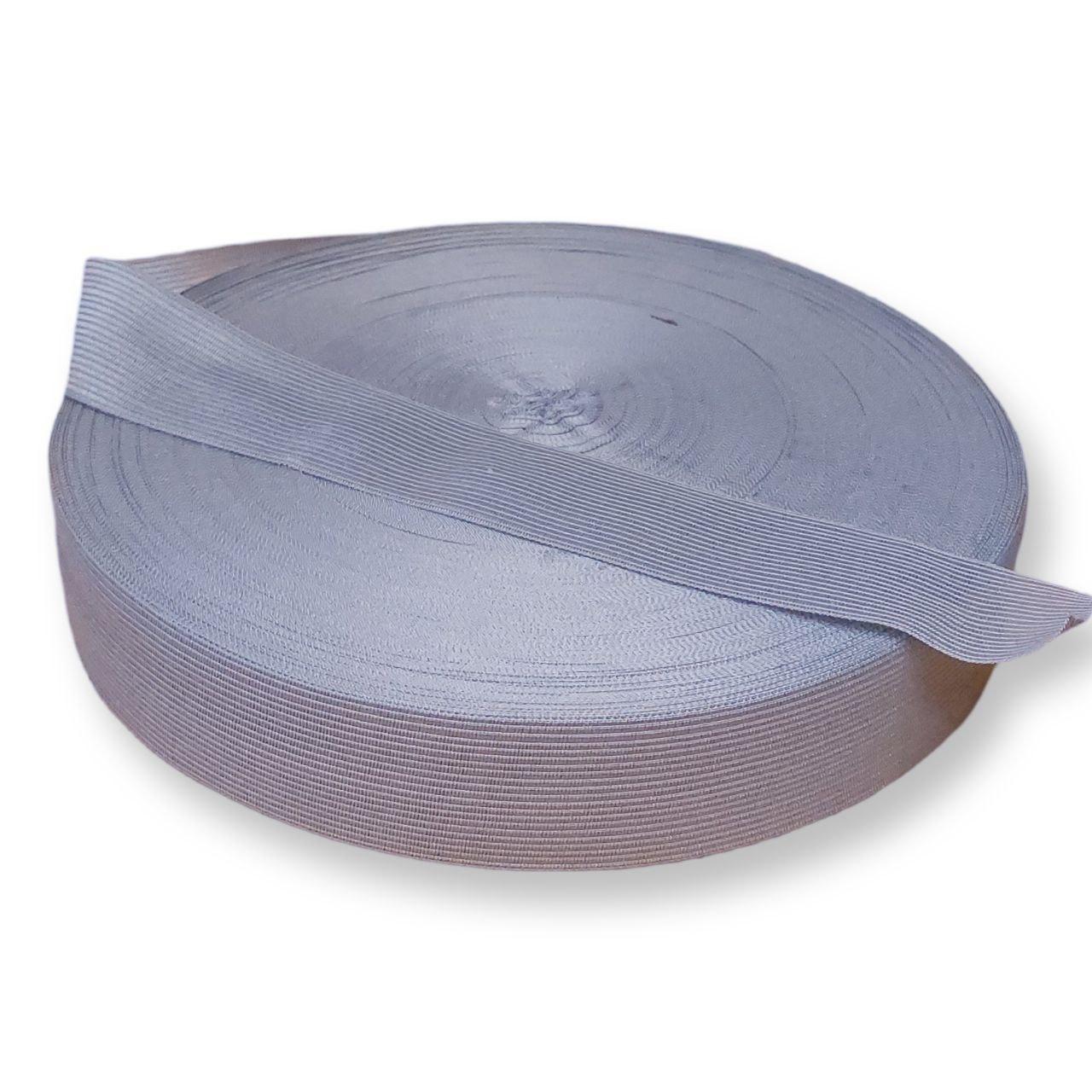 Тасьма окантовочна, лямовка 32 мм, "світло сірий" 100 м