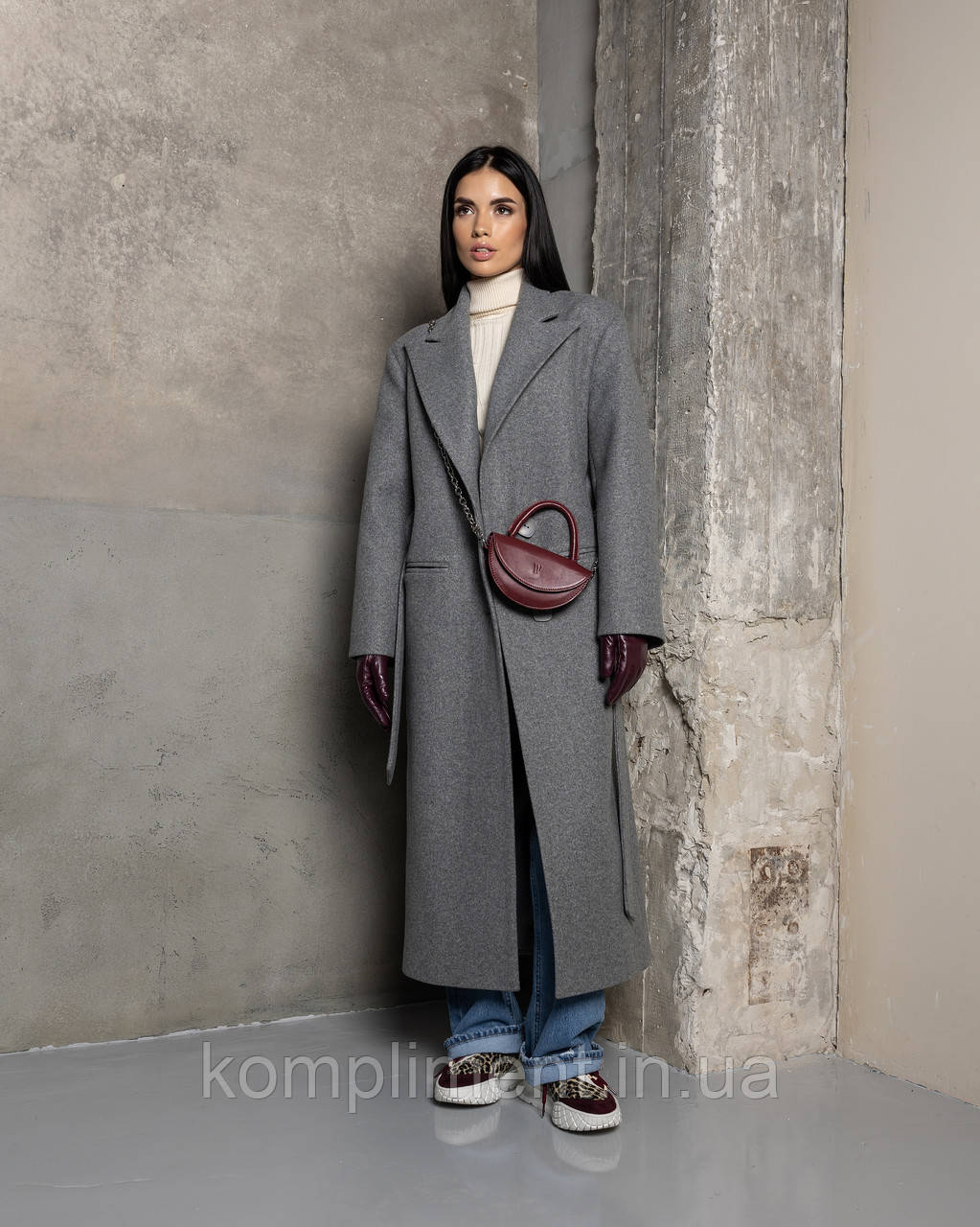 Елегантне жіноче демісезонне пальто "Неаполь", сірий, фото 1