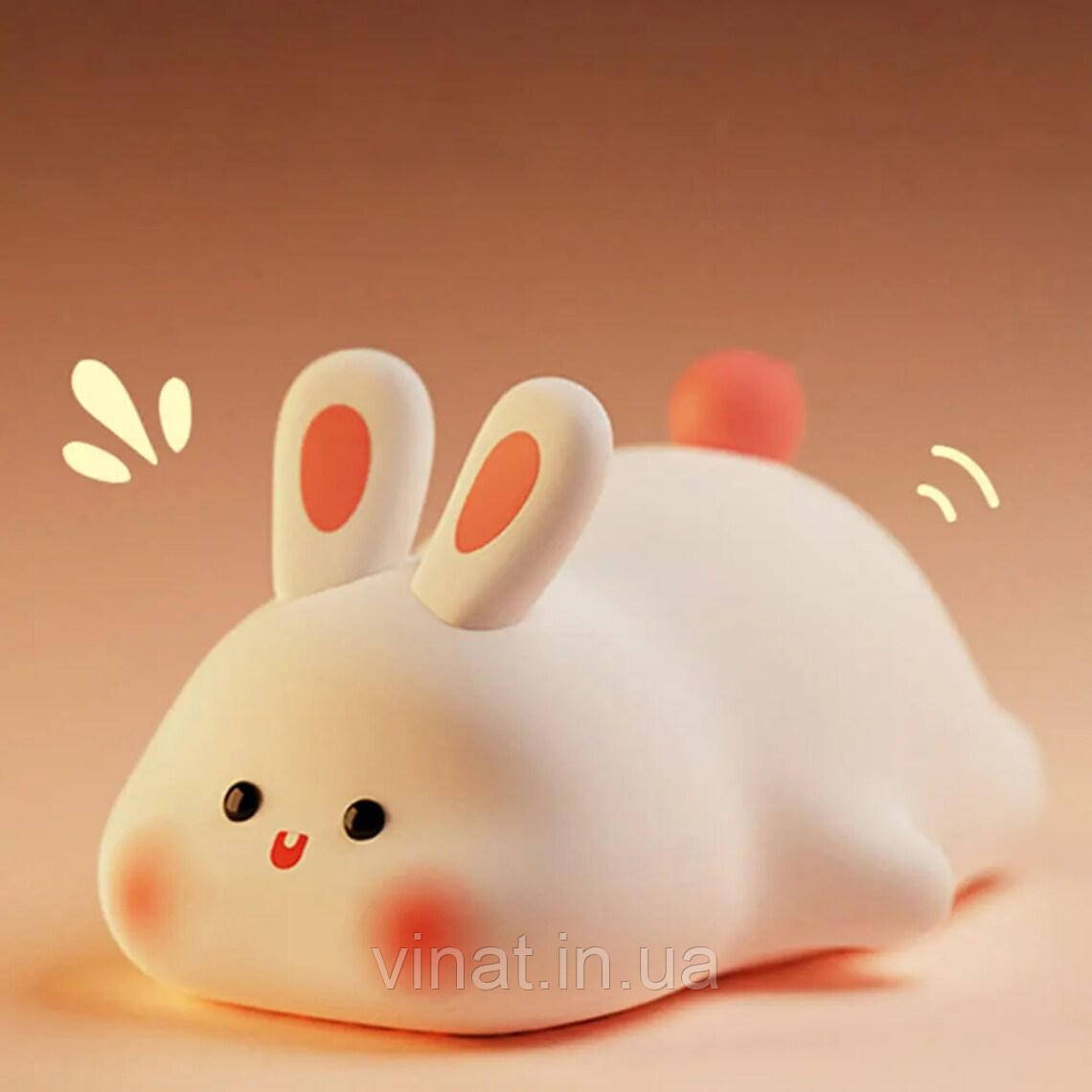 Нічник силіконовий Милий Кролик Rabbit Lamp, фото 1