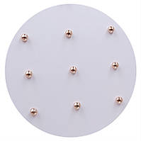 Сережки-гвоздики XР. Позолота 18К. Діаметр: 3 мм. 12 пар.